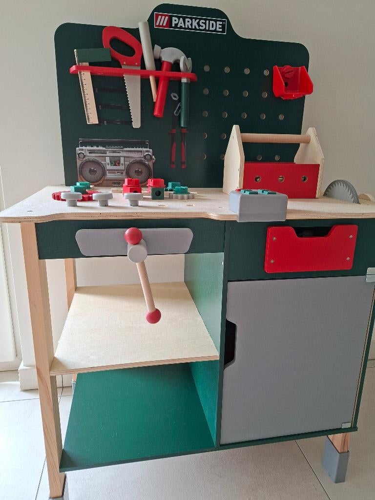 Werkbank kind inclusief accessoires, Enlèvement, Comme neuf