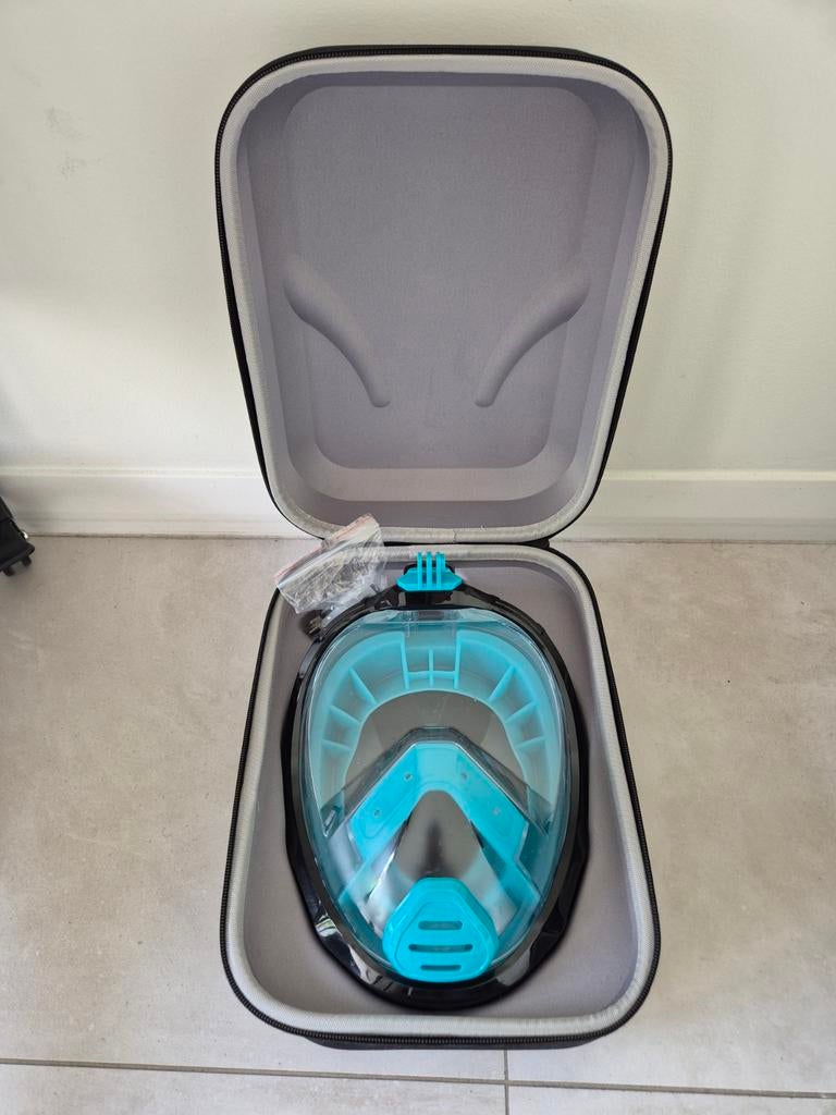 Snorkelmask Khroom Groen/Blau S/M, Ophalen, Zo goed als nieuw, Snorkelmasker