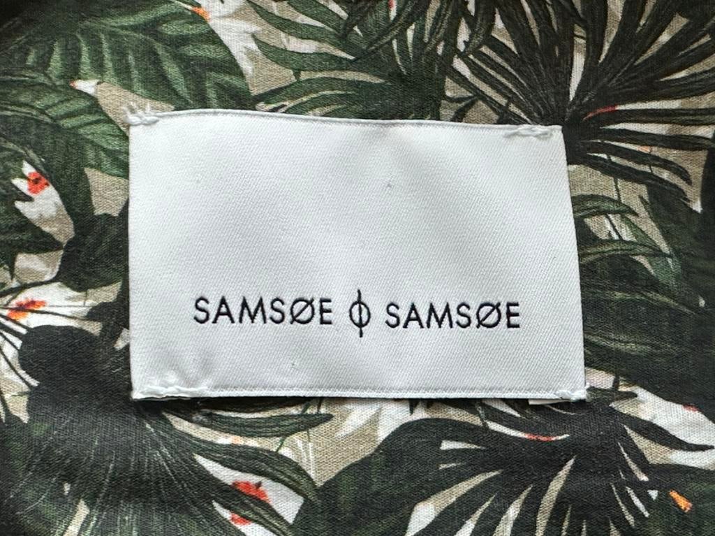 NIEUW Exclusief zomerhemd Samsoe Samsoe, Kleding | Heren, Overhemden, Ophalen of Verzenden, Nieuw, Groen, Halswijdte 39/40 (M)