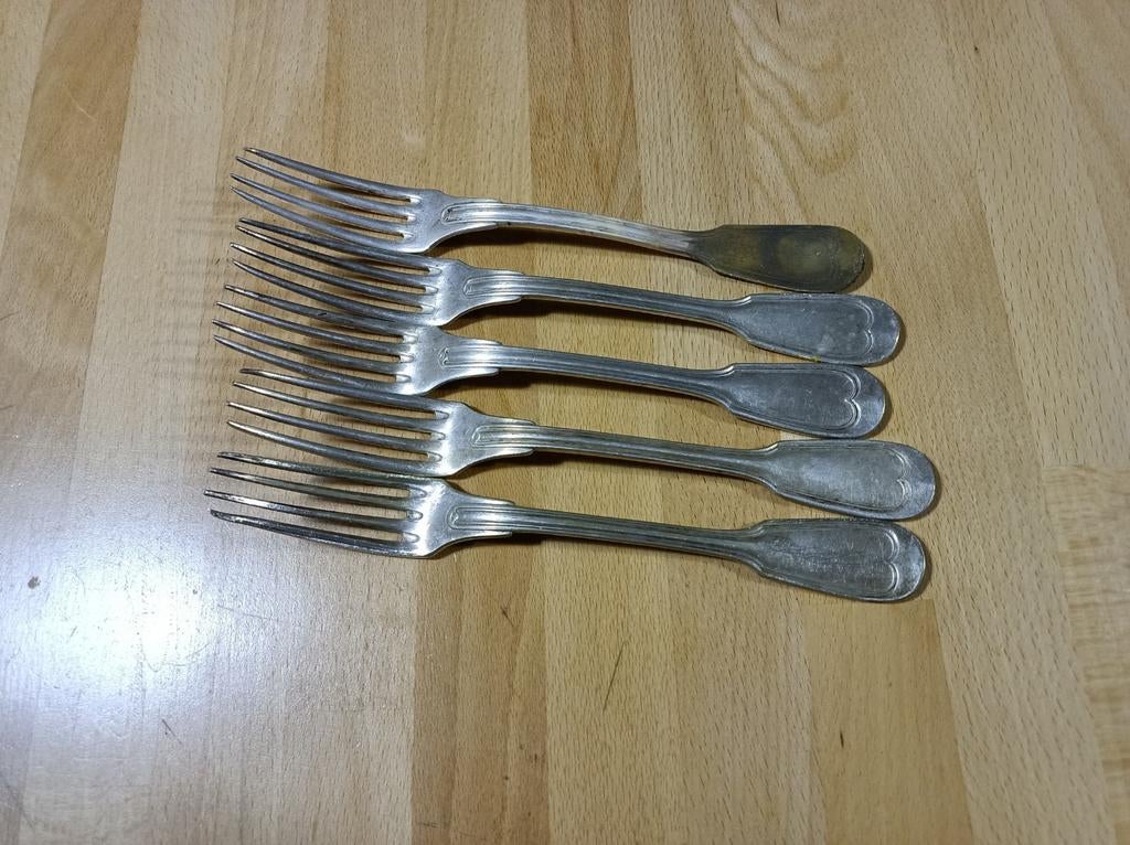 Fourchettes Sfam métal argenté, 150g argent, Antiquités & Art, Antiquités | Couverts