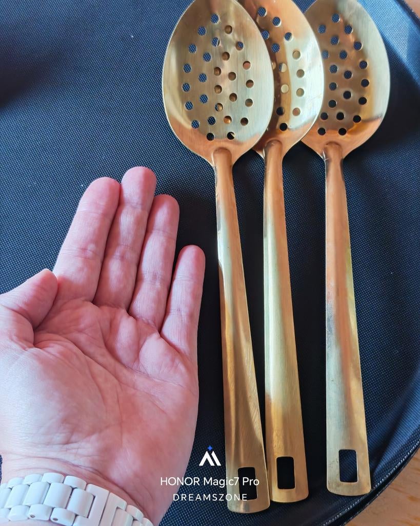 Grote lepels (3 stuks), grote lepels (zeef 3 stuks), soeplep, Ophalen