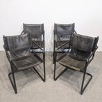 Vier vintage Bauhaus-stoelen, Ophalen, Grijs, Leer, Vier