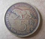 5 Francs Congo Belge 1936, Ophalen of Verzenden