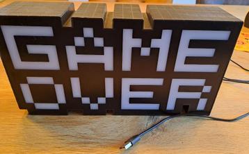 Game Over Lamp Zwart/wit - 30 cm beschikbaar voor biedingen