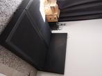 Bedframe in zwart leder, Ophalen, Gebruikt, Zwart, Tweepersoons