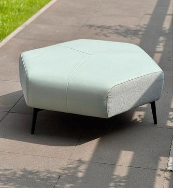 zgan MONTEL hocker mint groene leer 98x40 beschikbaar voor biedingen