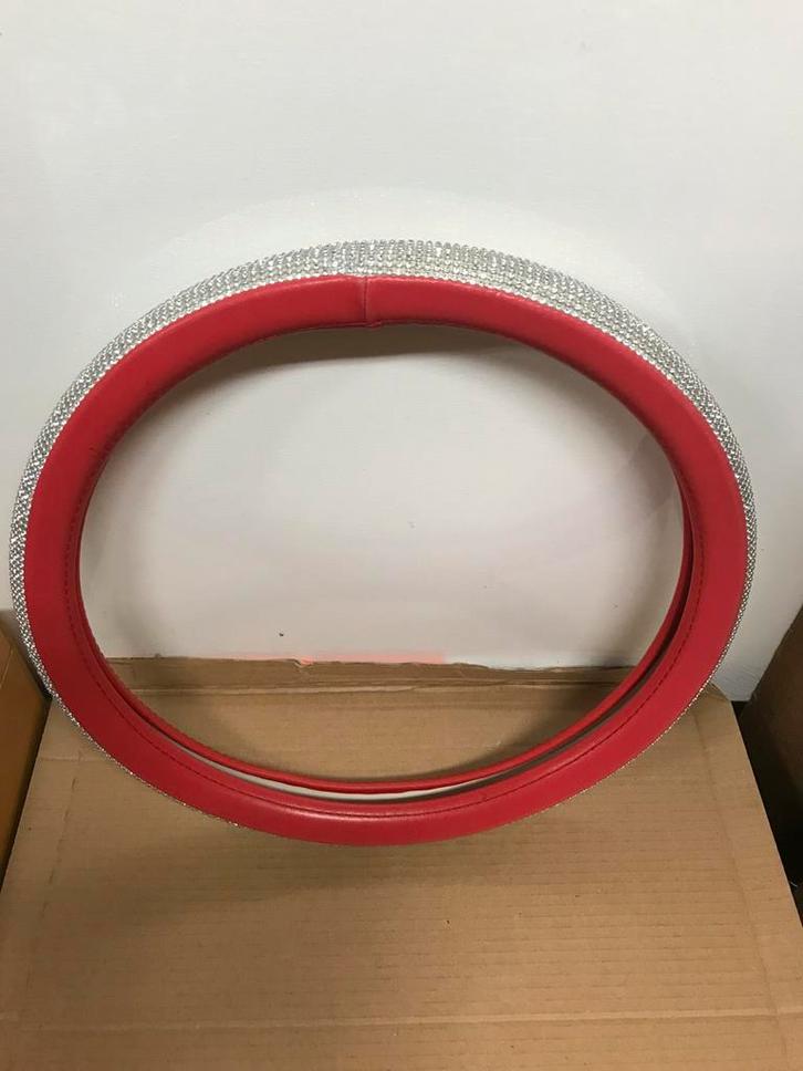 Blingbling leder en leopard stuurhoes, Auto-onderdelen, Interieur en Bekleding, Ophalen of Verzenden