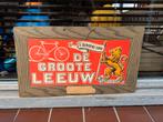 De Groote Leeuw fietsen reclamebord, Ophalen of Verzenden, Gebruikt, Reclamebord