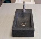 Wasbakje Natuursteen - Gebogen Kraan - 40 x 23 x 11 cm, Ophalen, Nieuw, Chroom, Wastafel