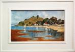 "Kust" Schilderij met lijst, Antiek en Kunst, Kunst | Schilderijen | Modern, Verzenden