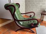 Set van 2 groene Chesterfield relaxfauteuils, Huis en Inrichting, Twee, Overige kleuren, Chesterfield, Ophalen of Verzenden