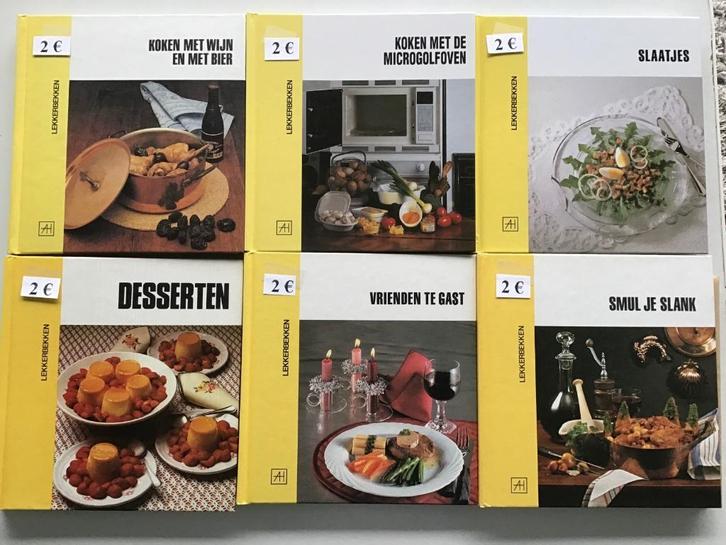 11 kookboeken aan 2 euro en 15 aan 1,50 euro, Boeken, Kookboeken, Zo goed als nieuw, Ophalen of Verzenden