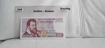 100 frank Lombard 1969 - Prachtig, Verzenden, Los biljet