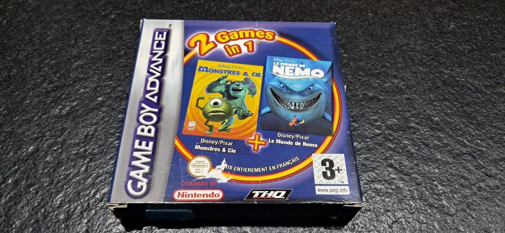 GBA Disney Pixar Monsters & co + Finding Nemo, Games en Spelcomputers, Games | Nintendo Game Boy, Ophalen of Verzenden