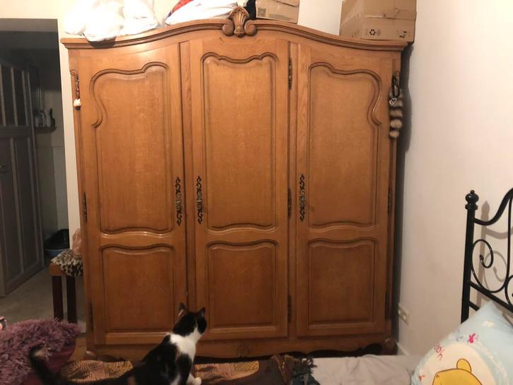 Armoire / Penderie en bois massif, Maison & Meubles, Chambre à coucher | Chambres à coucher complètes, Comme neuf, Enlèvement