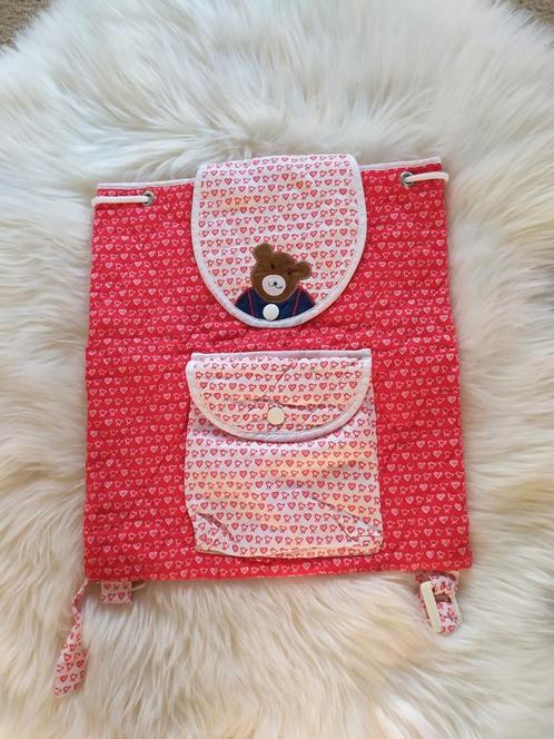 Vintage kinderrugzakje met hartjes en kuikentjes, Kinderen en Baby's, Babymode-accessoires, Ophalen of Verzenden