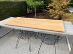 Tafelblad van 220 op 90, massief eiken hout, Huis en Inrichting, Tafels | Eettafels, Ophalen, Eikenhout, 200 cm of meer, 50 tot 100 cm