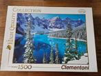 Puzzel clementoni 1500 stukjes Moraine lake Canada, Ophalen of Verzenden, 500 t/m 1500 stukjes, Gebruikt, Legpuzzel