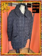 Winterjas dames 20=48.  Chesca, Enlèvement ou Envoi, Comme neuf, Taille 46/48 (XL) ou plus grande, Noir