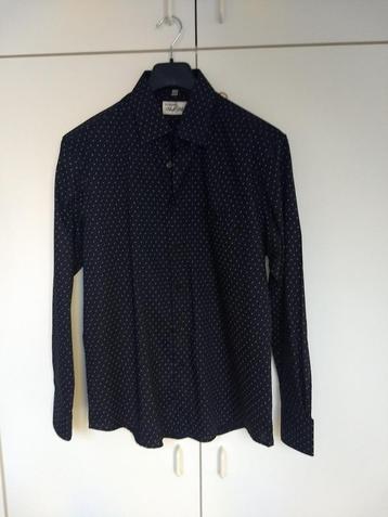 Zwart hemd met witte bolletjes – Maat 41/42 L – Nieuw beschikbaar voor biedingen