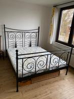 Lit 2 personnes Ikea 160 cm et sommier, Enlèvement, Utilisé, Métal, Deux personnes