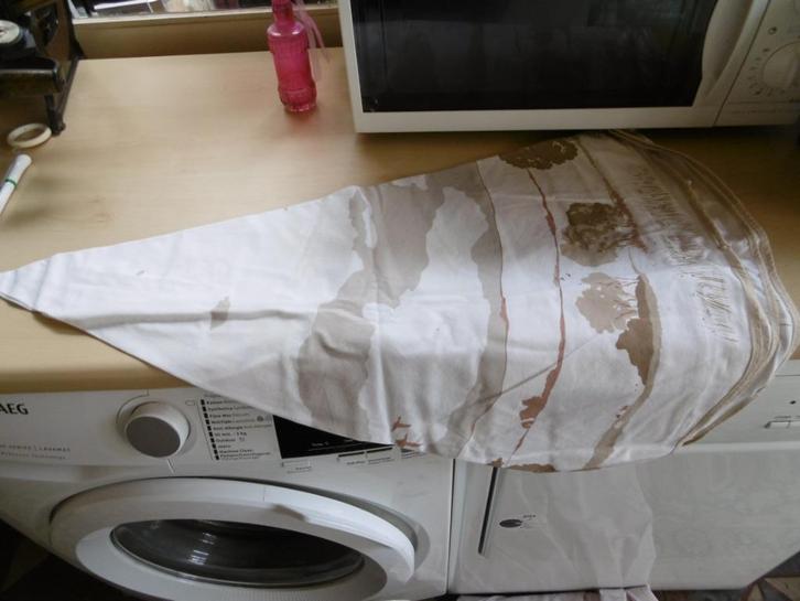 vintage rond tafelkleed laken diameter 1.55 m, Huis en Inrichting, Tafelkleden, Gebruikt, Rond, Binnen, Ophalen of Verzenden