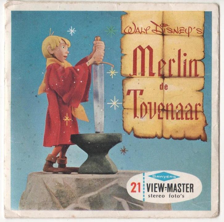 View-master Merlin de Tovenaar B 316 Boekjes FR en NL, Antiek en Kunst, Antiek | Speelgoed, Ophalen of Verzenden