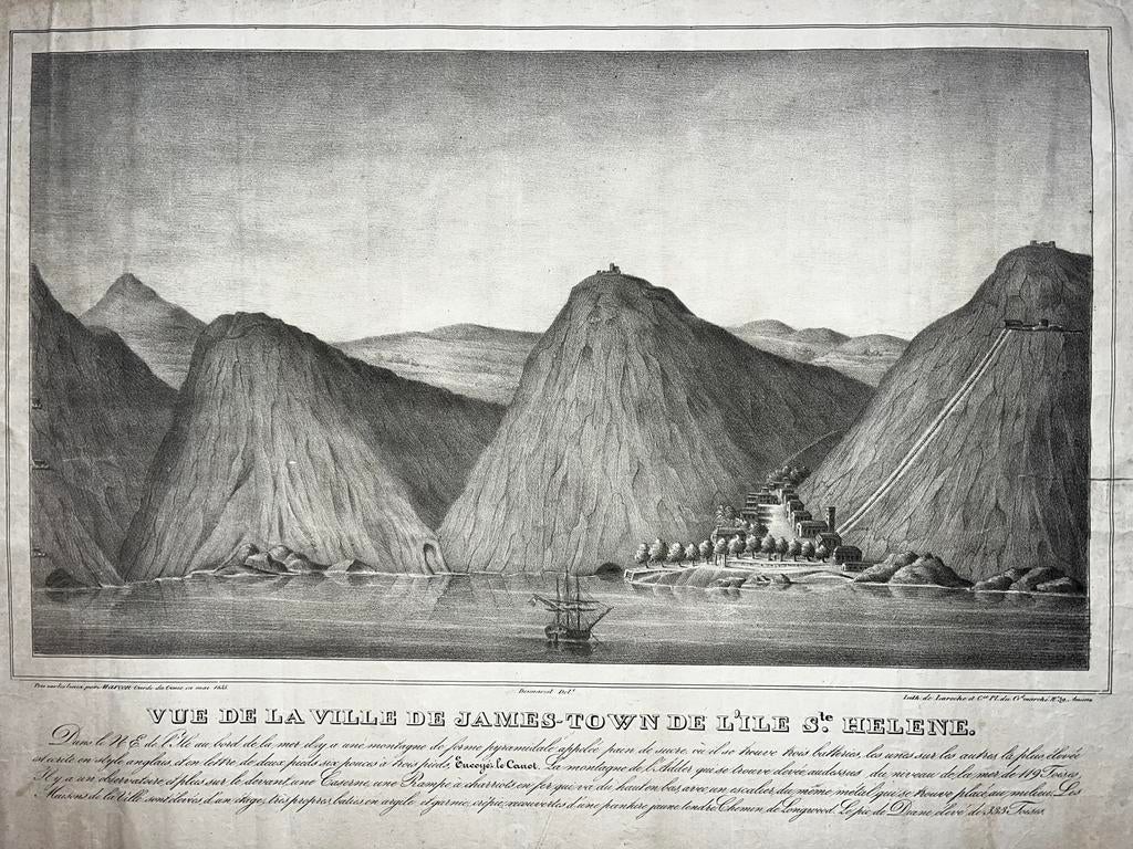 c1820 Antieke L gravure île de Ste Hélène Napoleon Bonaparte, Antiquités & Art, Art | Eaux-fortes & Gravures, Enlèvement ou Envoi