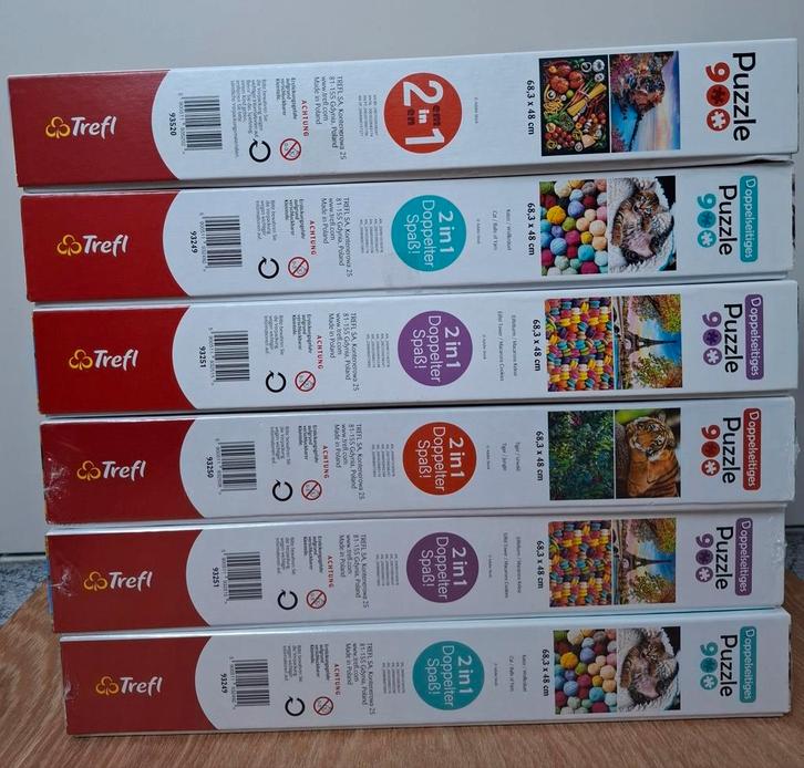Trefl dubbelzijdige puzzels 900 stuks nieuw en gelegd., Hobby en Vrije tijd, Denksport en Puzzels, Zo goed als nieuw, Ophalen of Verzenden
