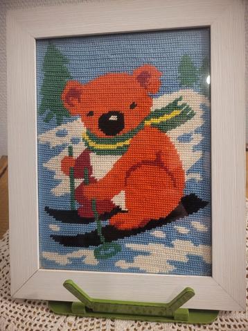 Canevas vintage Koala au ski, Enlèvement ou Envoi