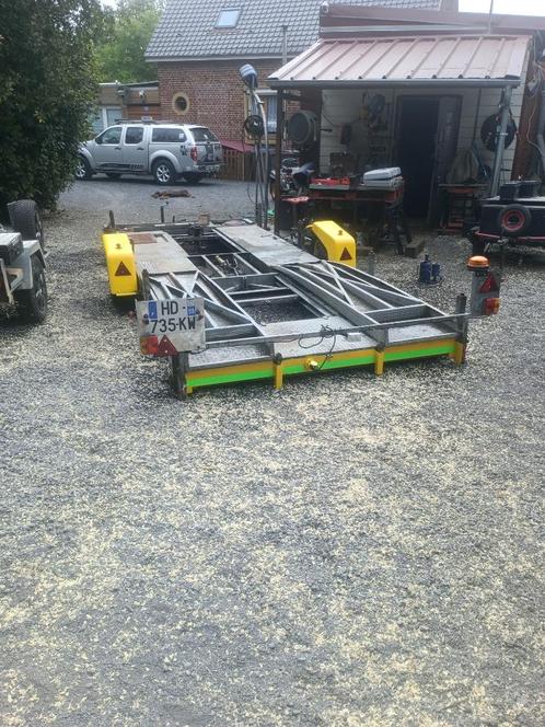 remorque escamotable plateau 5.50 m x 1.90 m utile, Auto diversen, Aanhangers en Bagagewagens, Gebruikt, Ophalen