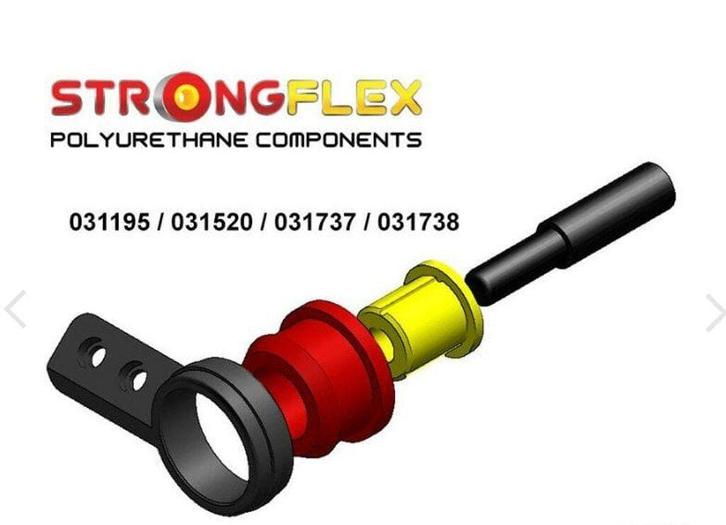 Strongflex voorzijde draagarm rubber set achterzijde Geel BM, Auto-onderdelen, Ophanging en Onderstel, Nieuw, Ophalen of Verzenden