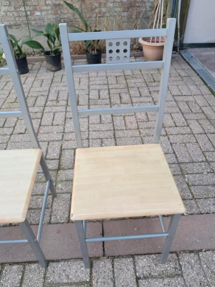 Stoelen enzo, Huis en Inrichting, Stoelen, Zo goed als nieuw, Twee, Metaal, Ophalen of Verzenden