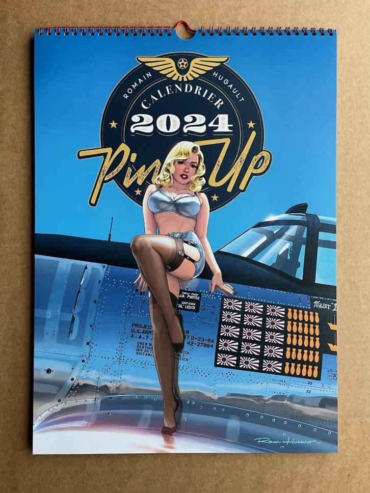 Calendrier Pin-up 2024 - Romain HUGAULT, Livres, BD, Neuf, Envoi