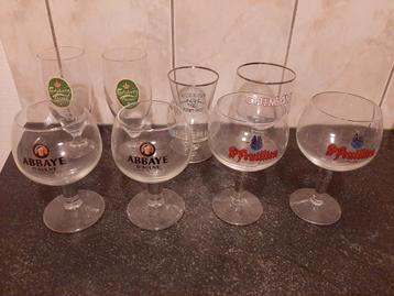 Bierglazen verschillende merken €1/stuk