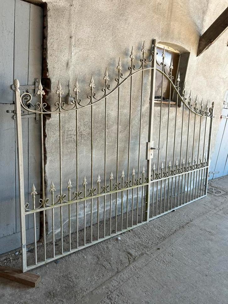 Mooi dubbel hekken of sierpoort, Tuin en Terras, Tuinhekken en Hekwerk, Gebruikt, Tuinhek, IJzer, Ophalen