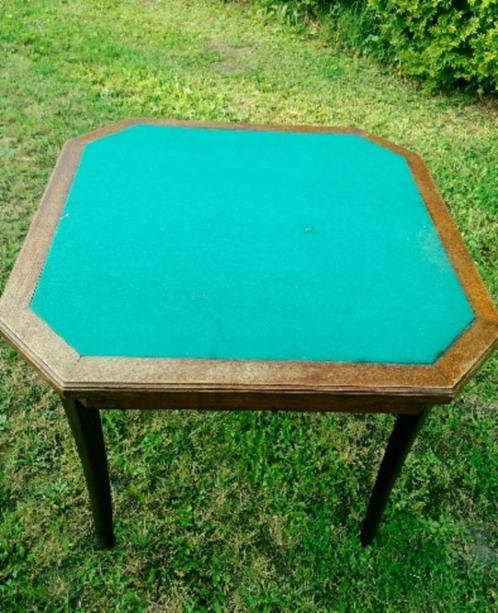 Table de jeu feutrée, Antiquités & Art, Antiquités | Meubles | Tables, Enlèvement