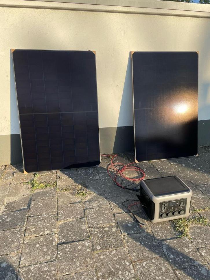 2500W Powerstation 2016Wh + 2x 435w Zonnepanelen, Caravans en Kamperen, Caravanaccessoires, Nieuw, Ophalen