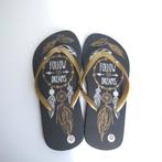 Teenslipper zwart goud met strass steentjes 32, Kinderen en Baby's, Kinderkleding | Schoenen en Sokken, Schoenen, Nieuw, Loneriacco