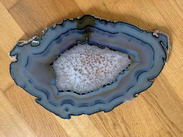 Prachtig agaat  schijf 33 cm op 20 cm Blauw  beschikbaar voor biedingen