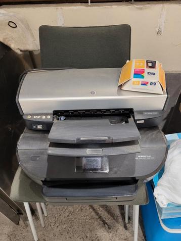 Lot de 2 imprimantes HP + cartouches – 10 € le tout beschikbaar voor biedingen