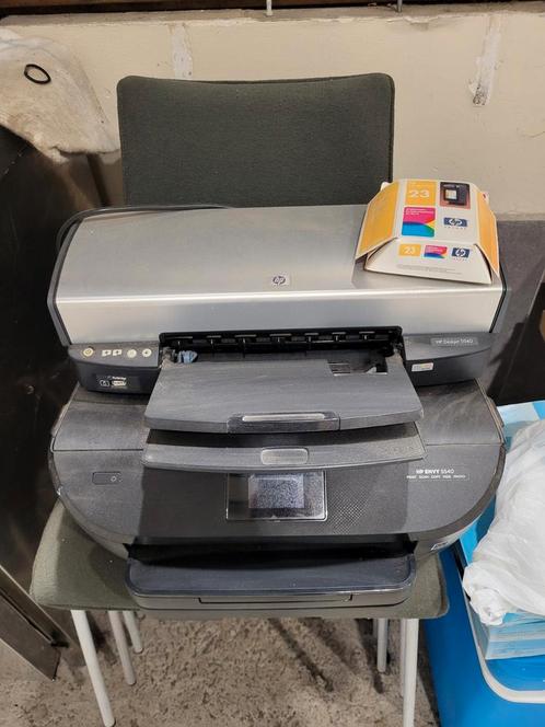 Lot de 2 imprimantes HP + cartouches – 10 € le tout, Computers en Software, Printers, Gebruikt, Printer, Ophalen