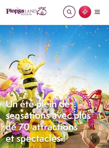 3 Places popsaland + 1 place parking, Tickets & Billets, Trois personnes ou plus, Ticket ou Carte d'accès