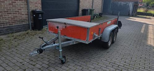 Aanhangwagen met dubbele assen 2400 kg - 250x135cm, Auto diversen, Aanhangers en Bagagewagens, Zo goed als nieuw, Ophalen of Verzenden