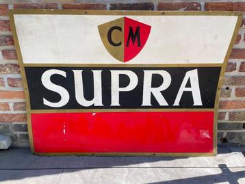 Ancien panneau publicitaire Supra Chevalier Marin, Enlèvement, Utilisé, Panneau, Plaque ou Plaquette publicitaire, Autres marques