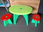 Plastic Tafel met 2 stoelen peuter/kleuter, Ophalen, Zo goed als nieuw