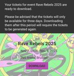Rave Rebels Vrijdag, Tickets en Kaartjes, Eén persoon