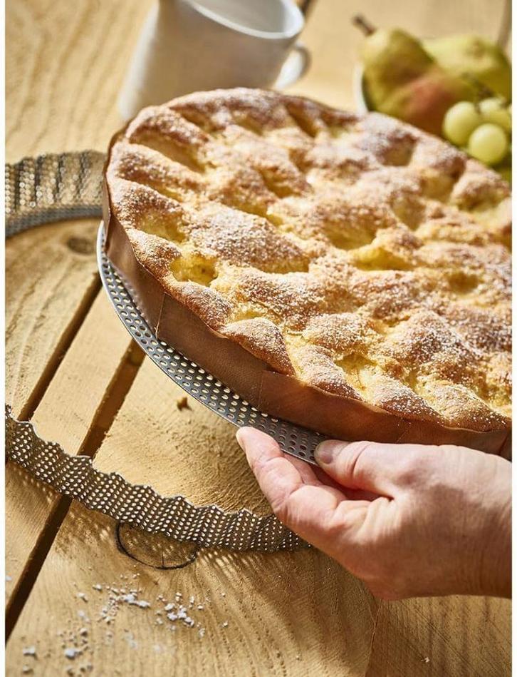 Nieuw | Ronde Taartvorm 28cm geperforeerd inox | De Buyer, Hobby en Vrije tijd, Taarten en Cupcakes maken, Nieuw, Bakvorm, Taarten