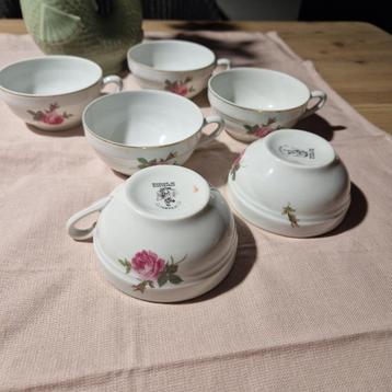 6 tasses Porcelaine de Baudour Cerabel  beschikbaar voor biedingen