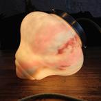 Lampe suspendue vintage Art-Déco en verre opalin marbré., Antiquités & Art, Enlèvement ou Envoi